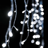 Kép 2/4 - Toldható jégcsapfüzér, hideg fehér, átlátszó kábel, 100LED, 3x0.4m
