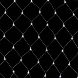 Kép 1/4 - Toldható fényháló, hideg fehér, átlátszó kábel, 96LED, 2x1m