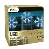 Kép 4/4 - Karácsonyi hópihe ablakdísz, 54LED, 2.7x1m