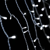 Kép 2/4 - Toldható jégcsapfüzér, hideg fehér, átlátszó kábel, 138LED, 2x0.9m