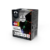 Kép 5/5 - Kültéri fényfüzér, színes, zöld kábel, timer funkció, 40LED, 3.2m