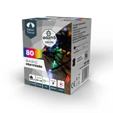 Kép 4/4 - Kültéri fényfüzér, színes, elemes, timer funkció, 80LED, 6.4m