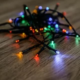 Kép 1/4 - Kültéri fényfüzér, színes, zöld kábel, 120LED, 6m