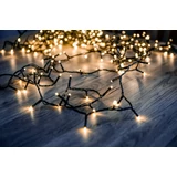 Kép 2/4 - Kültéri fényfüzér, meleg fehér, zöld kábel, 180LED, 9m