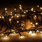 Kép 2/3 - Kültéri fényfüzér, meleg fehér, zöld kábel, 360LED, 18m