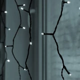 Kép 2/3 - Kontakt fényfüggöny, LED, hideg fehér, fekete kábel, 2x1m