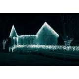 Kép 1/2 - Kontakt jégcsapfüzér, hideg fehér, fekete kábel, 101LED, 3x0.4m