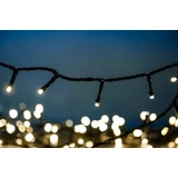 Kép 3/3 - Fényfüzér, kapcsolóval, meleg fehér, zöld kábel, 120LED, 6m