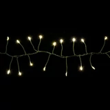 Kép 2/3 - Tündérfény girland, meleg fehér, zöld kábel, 500LED, 5m