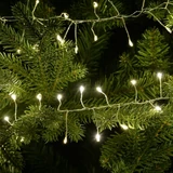 Kép 2/5 - Tündérfény girland, hideg fehér, ezüst kábel, 300LED, 3m