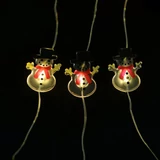 Kép 4/5 - Tündérfény hóemberrel, meleg fehér, ezüst kábel, 20LED, 2m