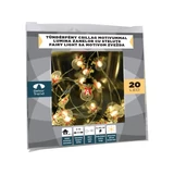 Kép 5/5 - Tündérfény hóemberrel, meleg fehér, ezüst kábel, 20LED, 2m