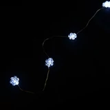 Kép 3/5 - Tündérfény hópehellyel, hideg fehér, ezüst kábel, 20LED, 2m