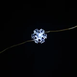 Kép 4/5 - Tündérfény hópehellyel, hideg fehér, ezüst kábel, 20LED, 2m