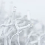 Kép 4/4 - Vezérlős LED fényfüzér, meleg fehér, fehér kábel, 8 programos, 120LED, 6m