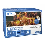 Kép 1/4 - Kontakt fényfüzér, hideg fehér, fekete kábel, 100LED, 10m