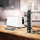 Kép 5/7 - Delight rejtett 3-as elosztó, 2db USB, szálcsiszolt fém