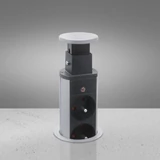 Kép 4/4 - Delight rejtett 3-as elosztó, 2db USB, szlovák, ezüst