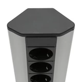 Kép 4/5 - Delight 4-es sarokelosztó, 2db USB, alumínium