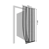Kép 3/4 - Delight szúnyogháló függöny ajtóra, max. 100x220cm, fekete