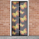 Kép 2/5 - Delight szúnyogháló függöny ajtóra, mágneses, pillangós, 100x210cm