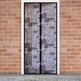 Kép 2/5 - Delight szúnyogháló függöny ajtóra, mágneses, lila pillangós, 100x210cm