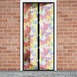 Kép 2/4 - Delight szúnyogháló függöny ajtóra, mágneses, színes pillangós, 100x210cm