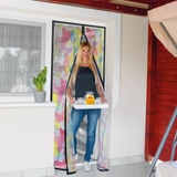Kép 3/4 - Delight szúnyogháló függöny ajtóra, mágneses, színes pillangós, 100x210cm