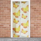 Kép 2/4 - Delight szúnyogháló függöny ajtóra, mágneses, sárga pillangós, 100x210cm