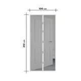 Kép 1/5 - Delight szúnyogháló függöny ajtóra, mágneses, fehér, 100x210cm