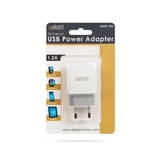 Kép 2/2 - Delight USB hálózati adapter, 1USB, fehér