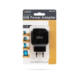 Kép 2/2 - Delight USB hálózati adapter, 2USB, fekete