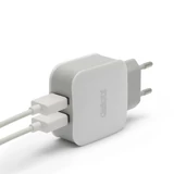 Kép 1/2 - Delight USB hálózati adapter, 2USB, fehér