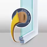 Kép 2/3 - Delight öntapadós ajtó- ablakszigetelő, D-profil, 9mmx6m, barna