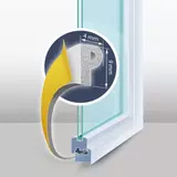 Kép 2/3 - Delight öntapadós ajtó- ablakszigetelő, P-profil, 5.5mmx6m, fehér