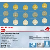 Kép 4/4 - LED-es pamutgolyó fényfüzér - fehér