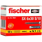 Kép 2/5 - Fischer SX dübel peremmel, csavarral 6x30mm S/10, 50db