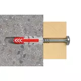 Kép 10/12 - Fischer DuoPower WH dübel 10x50mm, derékszög kampóval 2db