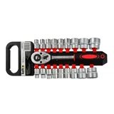Kép 1/9 - Keltin K00107 Racsnis Dugókulcs készlet, 8-32mm, 19db