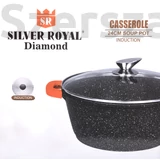 Kép 1/2 - Silver Royal SR-4028 Márvány bevonatú edény, 6,7L / 28cm