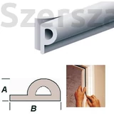 Kép 1/4 - Öntapadós Ajtó-Ablak Szigetelő "P" Profil (3 - 5mm) Fehér