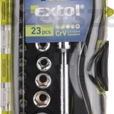 Kép 2/3 - Extol racsnis BIT és dugókulcs klt.; 23db-os