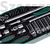Kép 2/4 - Jonnesway Profi Dugókulcs Készlet 1/4" és 3/8" 57db-os S04H3157S