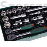 Kép 3/4 - Jonnesway Profi Dugókulcs Készlet 1/4" és 3/8" 57db-os S04H3157S
