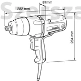 Kép 2/4 - Makita TW0350 Ütvecsavarozógép 400W / 350Nm