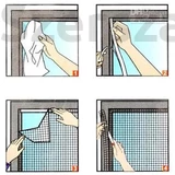 Kép 3/3 - Öntapadós szúnyogháló 110x130cm (fehér)