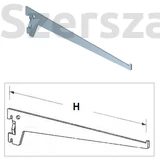 Kép 1/2 - Polctartó konzol falisínhez, fehér, 30cm