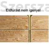 Kép 4/5 - PRO-FAST állvány- és faszerkezet csavar, süllyesztett fejű, 8x80cm