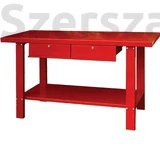 Kép 2/3 - Szerelőasztal, munkapad, satupad két fiókkal 150x64cm méretben (TSC5911)