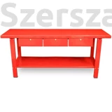 Kép 2/3 - Munkapad, Szerelőasztal - Satupad három fiókos 200x64cm (TSC79111)